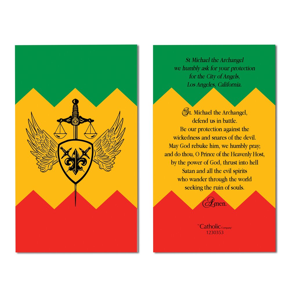 St. Michael City of Angels Prayer Card - Multiple Quantities