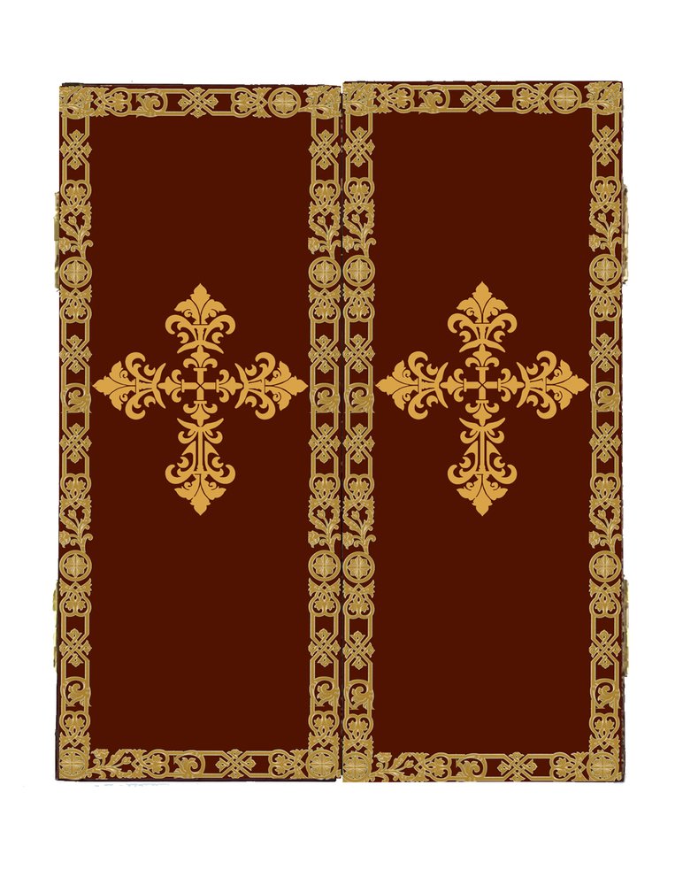 Ukrainian Madonna & Child with St. Michael & Gabriel Triptych