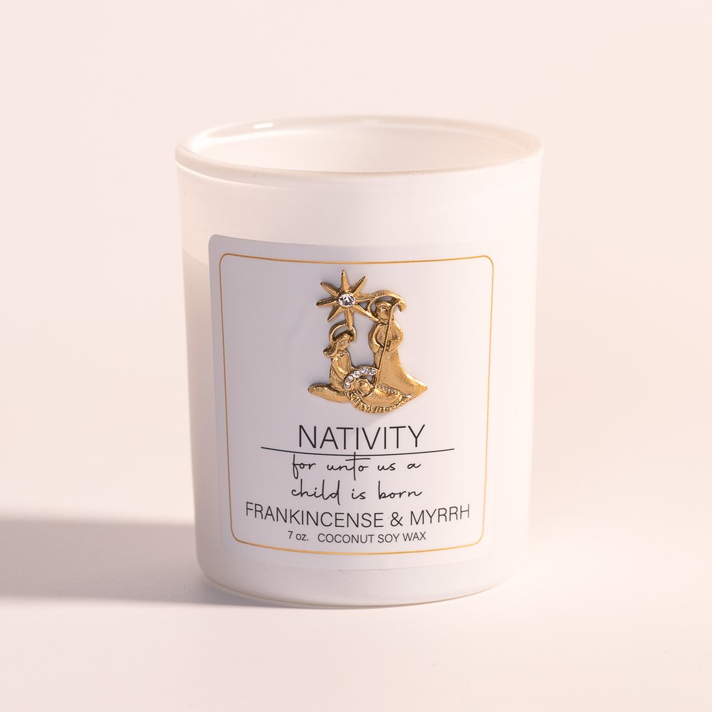 Nativity Blessing Candle - Frankincense & Myrrh