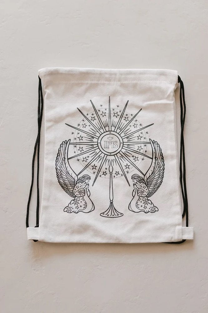 Colorable Monstrance Drawstring Bag
