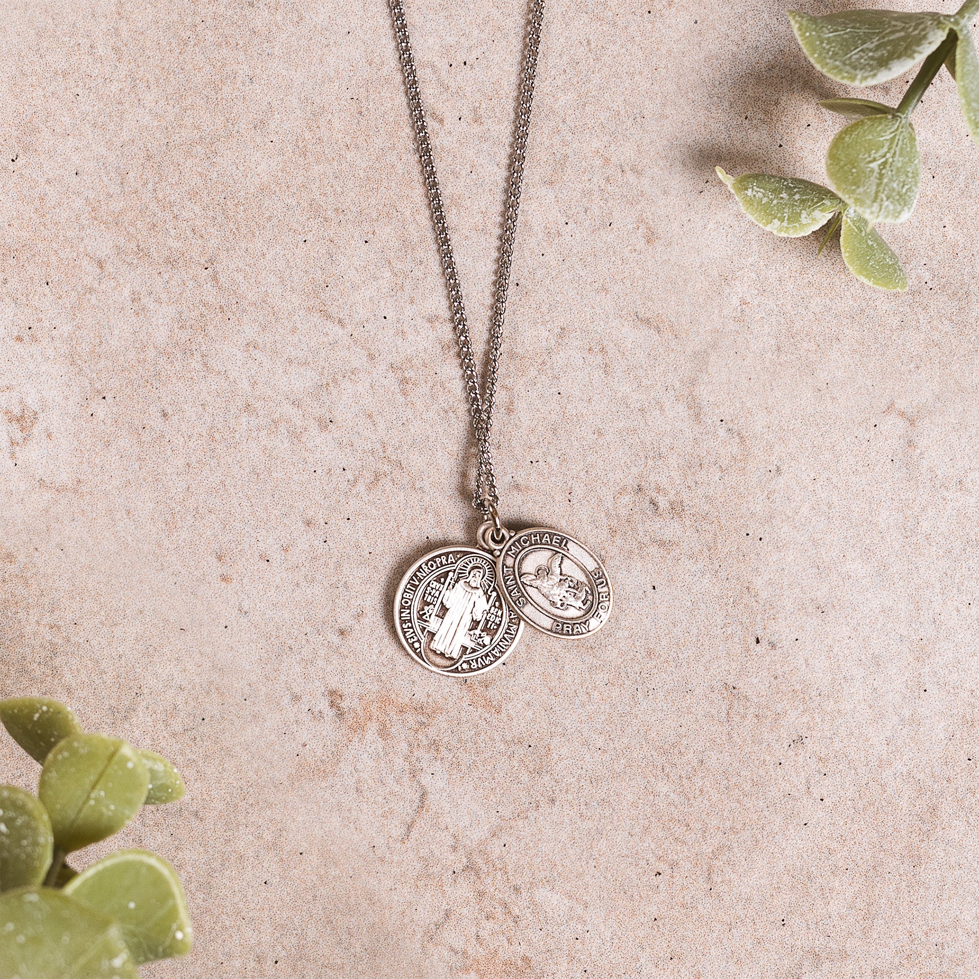 Sts. Michael & Benedict Spiritual Protection Necklace