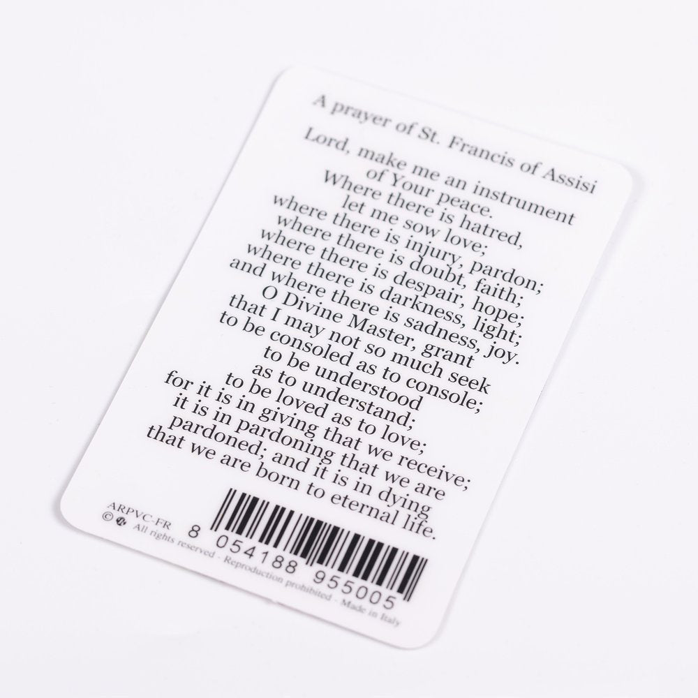 St. Francis Laminated Prayer Card