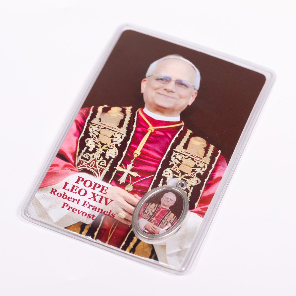 Pope Leo XIV In the One We Are One Prayer Card & Medal