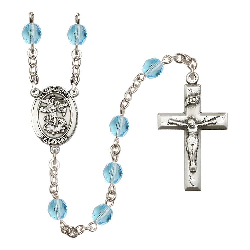 天然石　クリスタルセット５個入り　アーキエンジェルマイケル　ロナハーマン St. Michael the Archangel Crystal Birthstone Rosary - Multiple Birthst