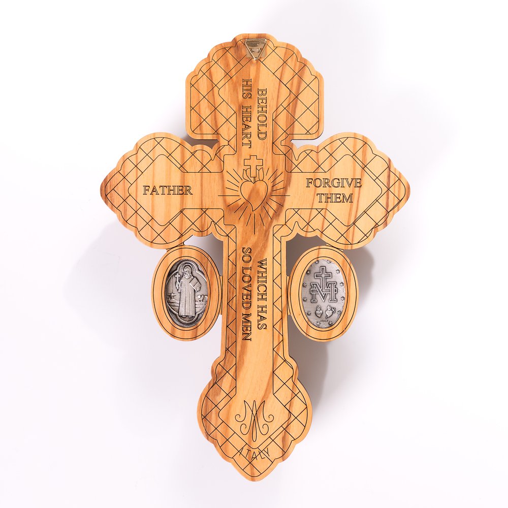Italian Laser Cut Pardon Wall Crucifix - 9.45"