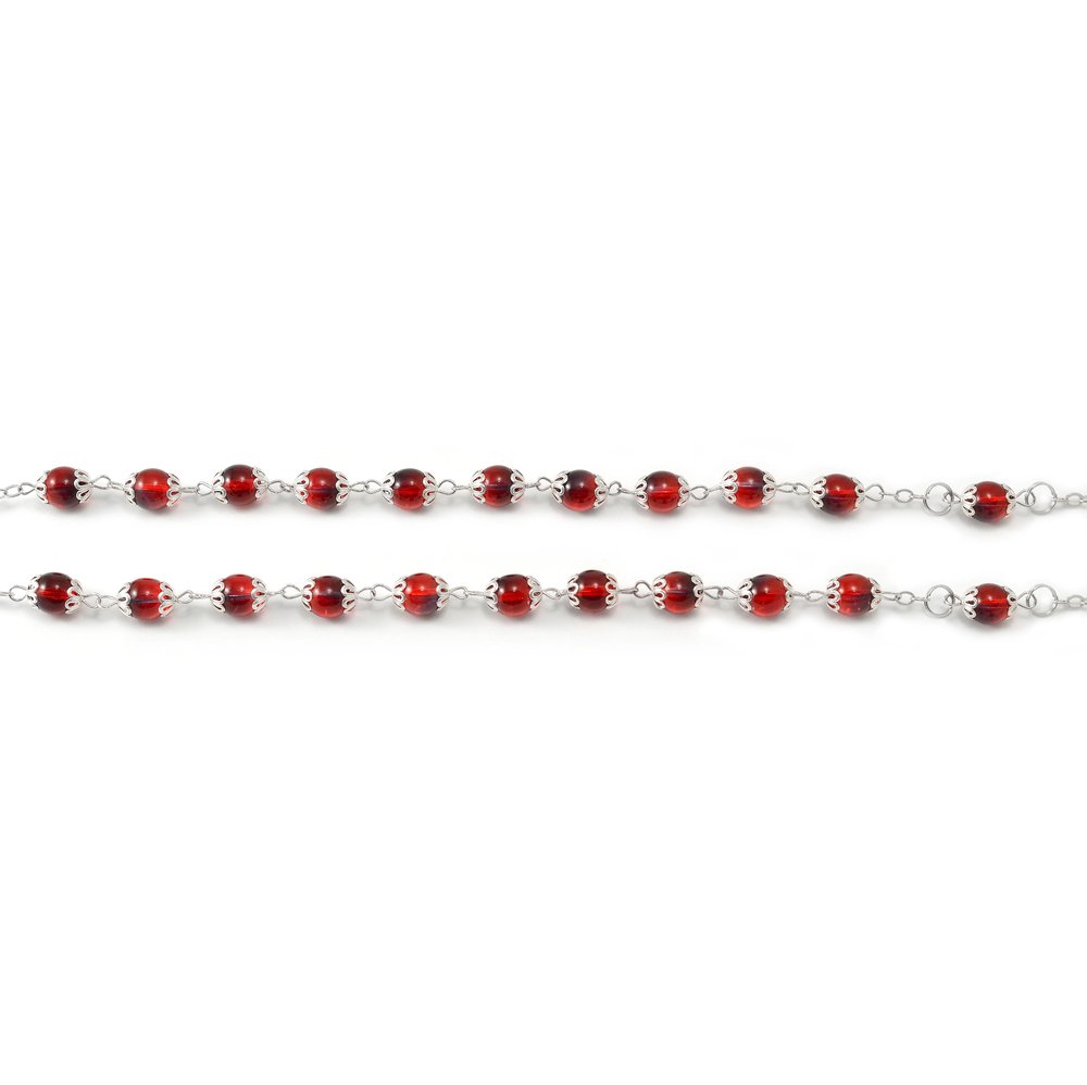 Our Lady of Fatima Hand Enameled Red Rosary