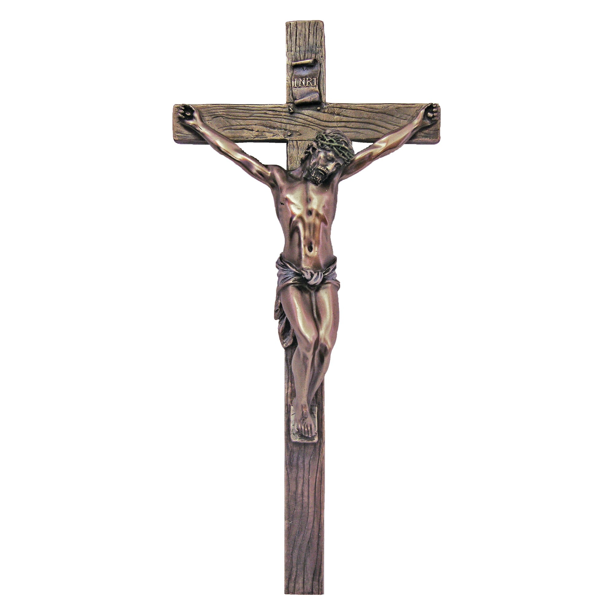 Cold Cast Bronze Crucifix - 13''