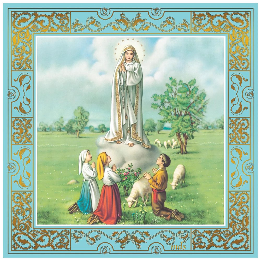 Our Lady of Fatima Silk Feel Scarf