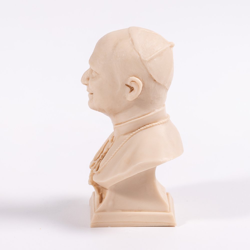 Italian Antique Ivory Pope Leo XIV Bust - 4.72"