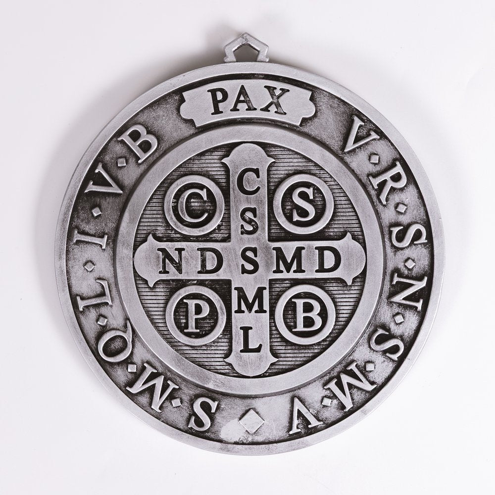 Italian St. Benedict Home Blessing or Plaque - 7.8"