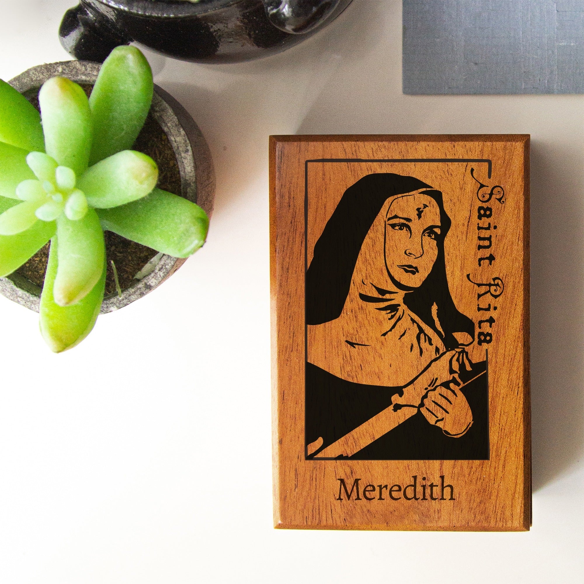 Personalized St. Rita Keepsake Box