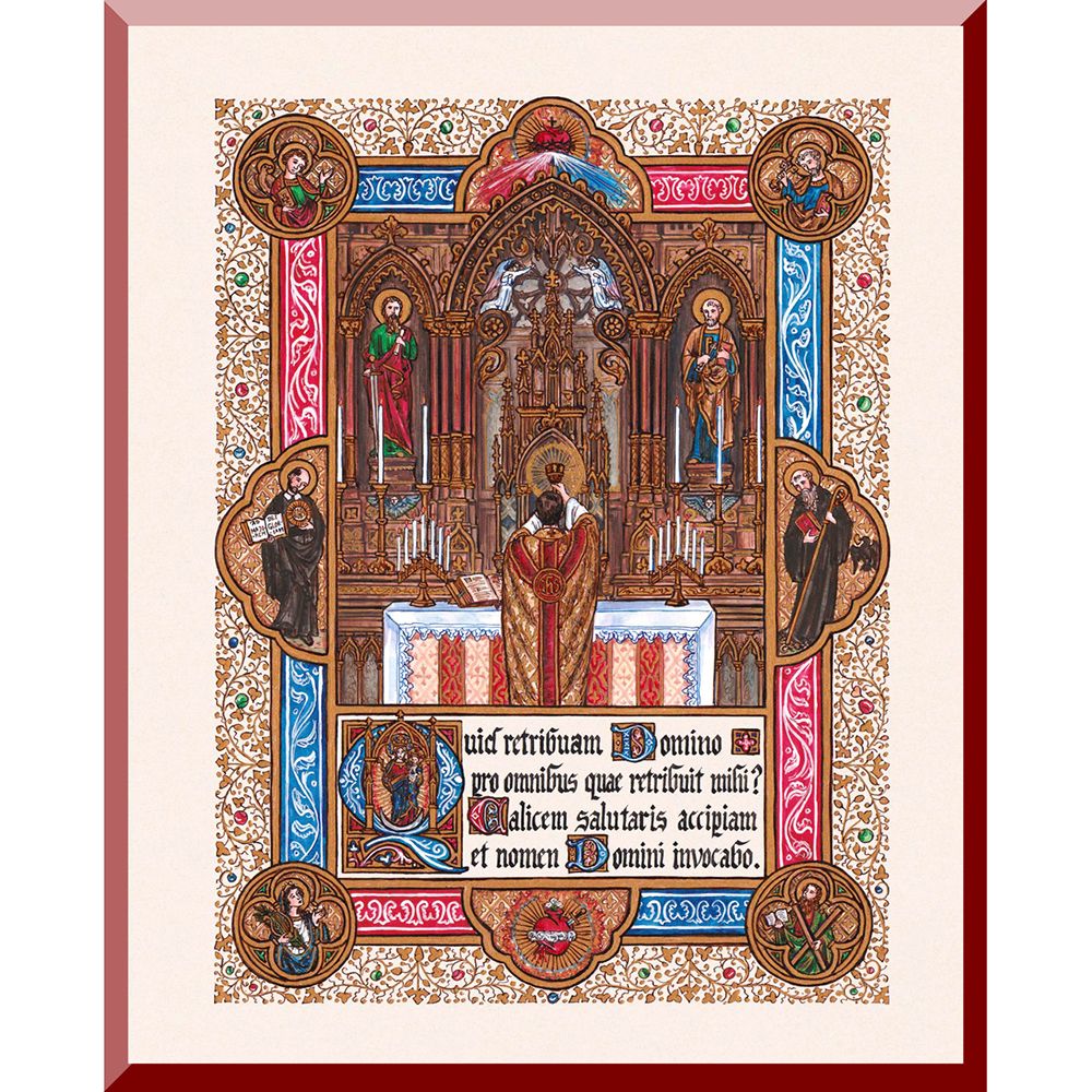 Chalice of Salvation Vintage Print Wall Plaque - 8" x 10"