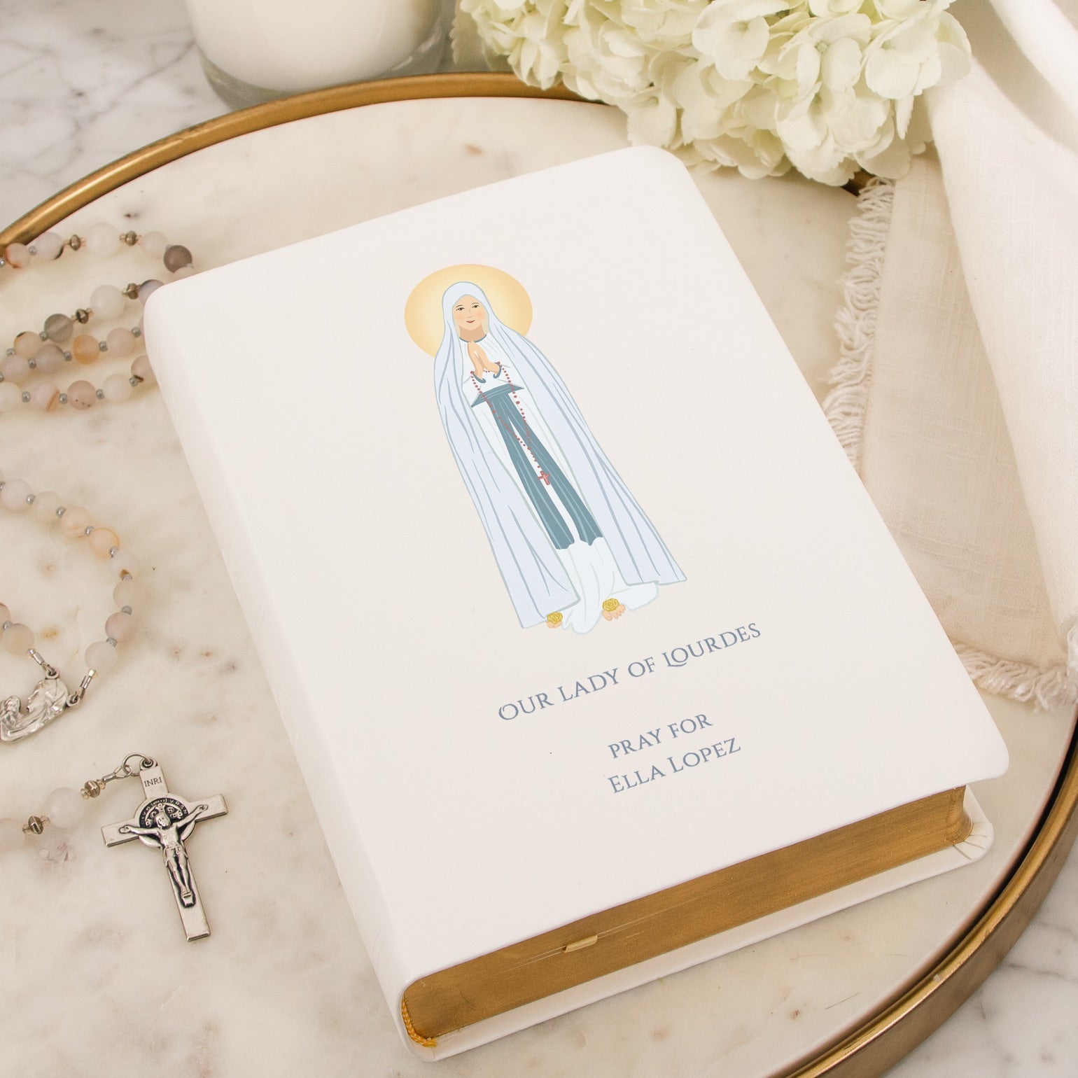 Personalized Our Lady of Lourdes Bible