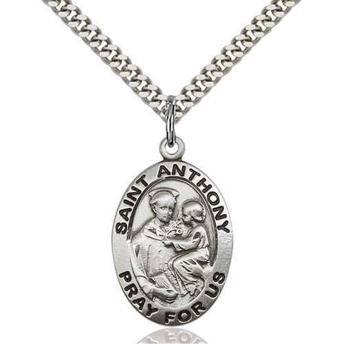 Sterling Silver St. Anthony of Padua Pendant - 2508732