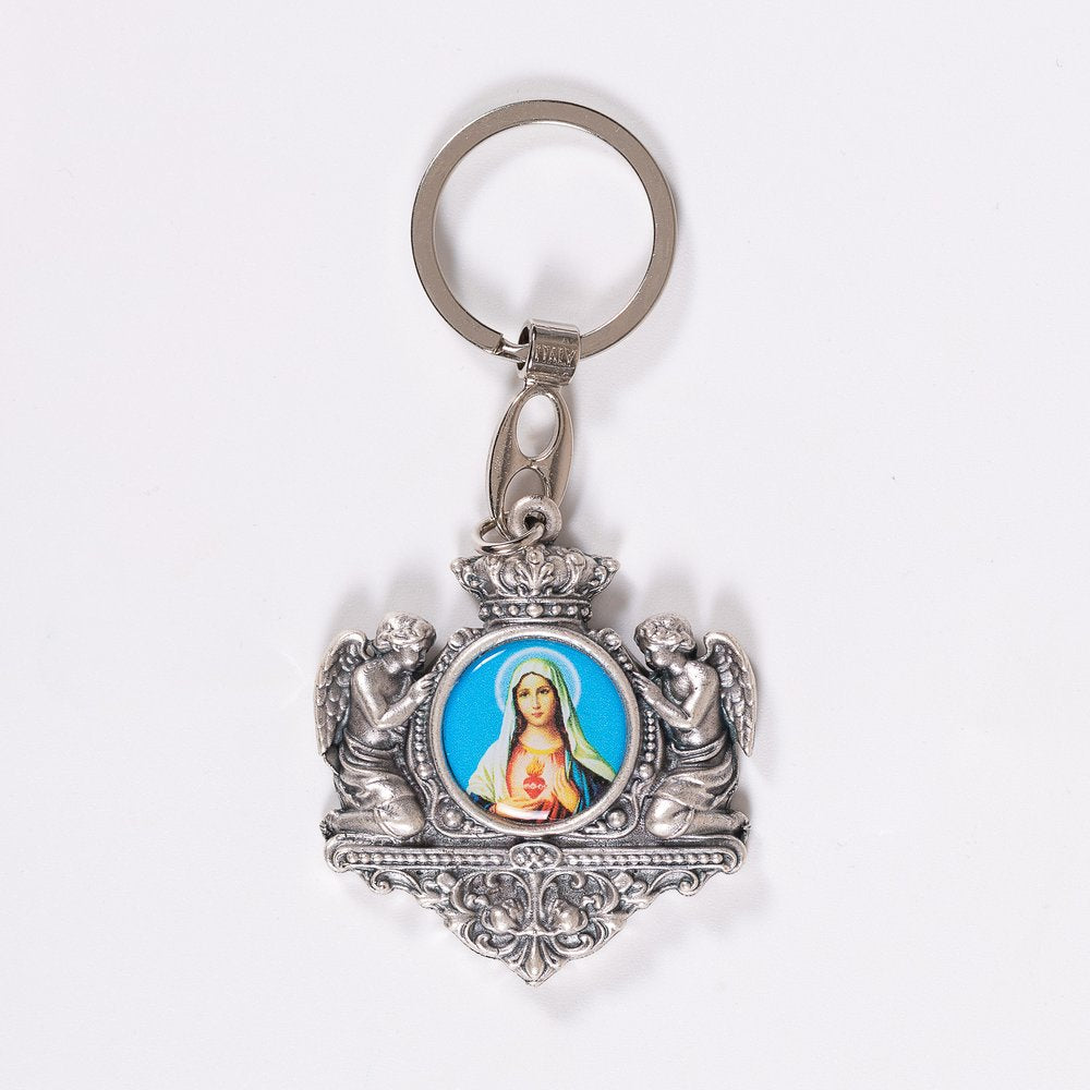 Immaculate Heart of Mary & Angels Key Ring