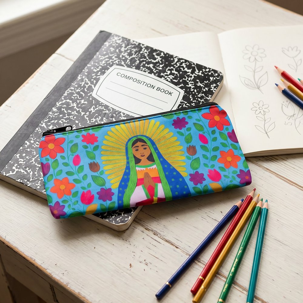 Personalized Our Lady of Guadalupe Joyful Pencil Pouch
