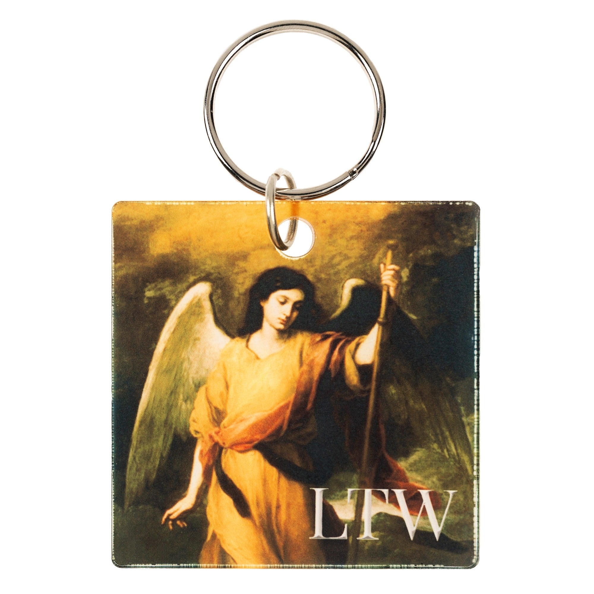 Personalized St. Raphael the Archangel Key Chain