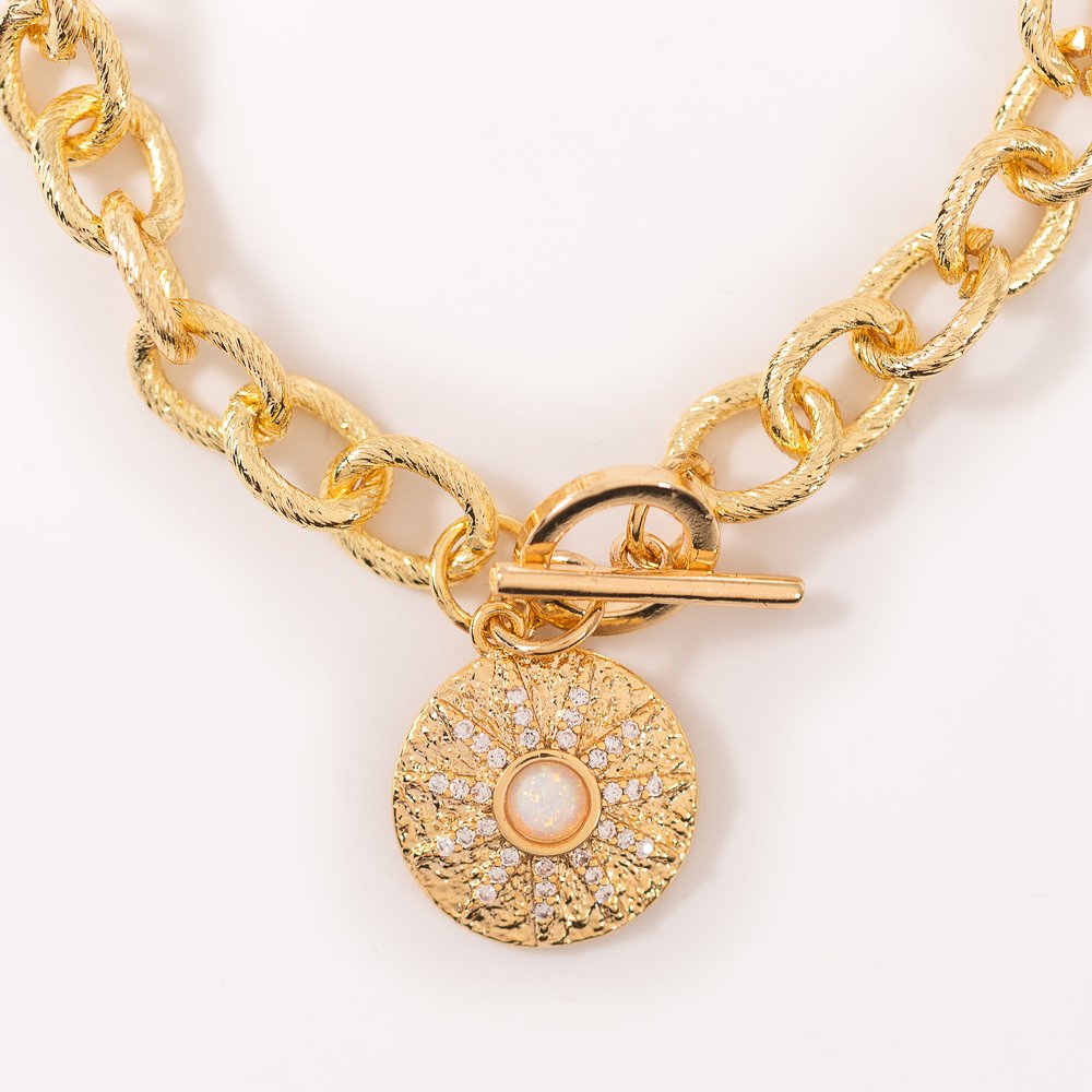 How I Adore Him Gold Monstrance Necklace