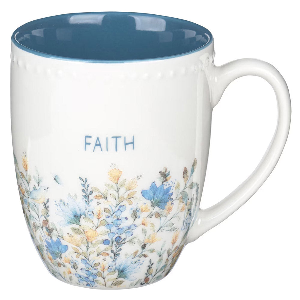 Faith Hope & Love Petite Floral Mugs - Set of 3