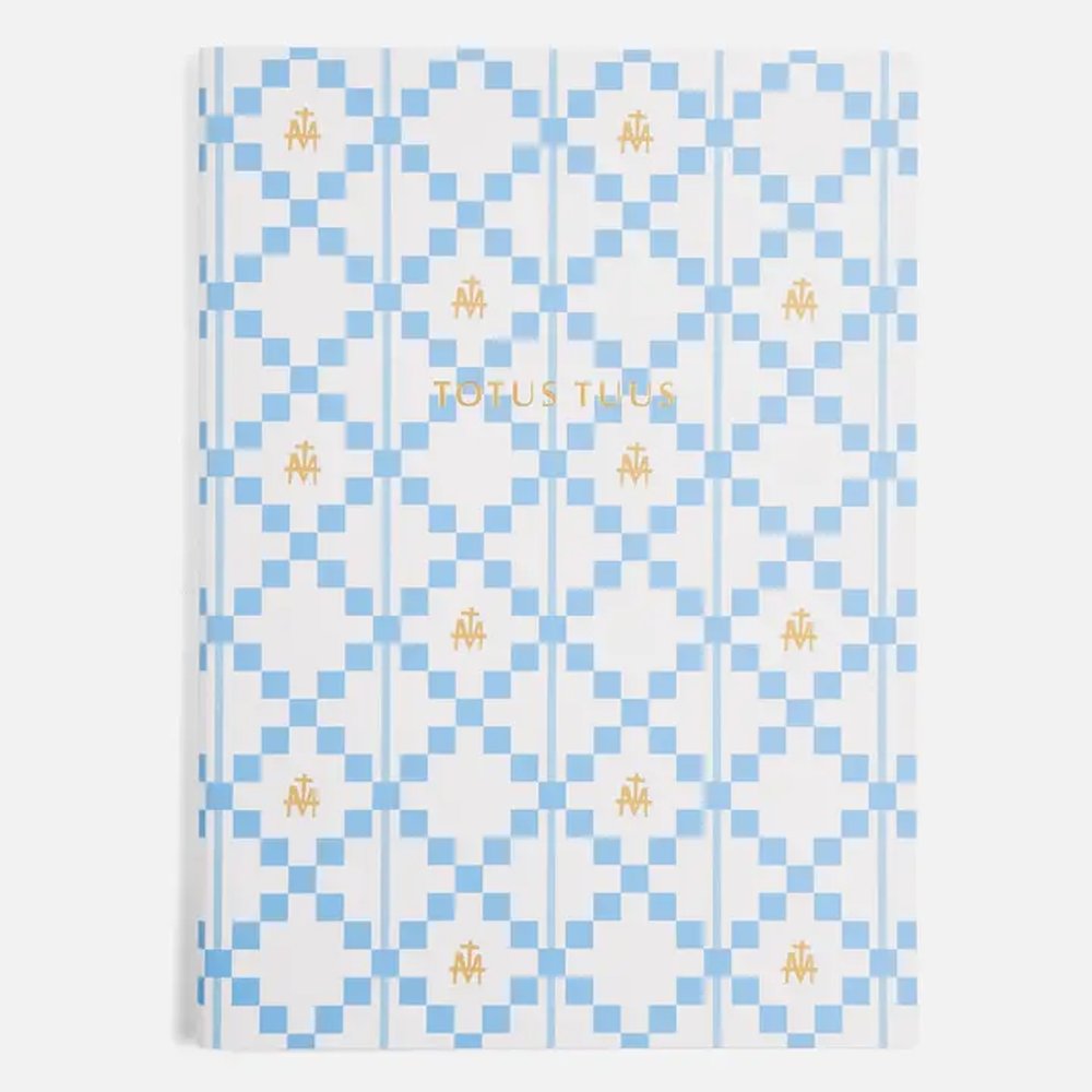 Blue Marian Cross Paper Notebook