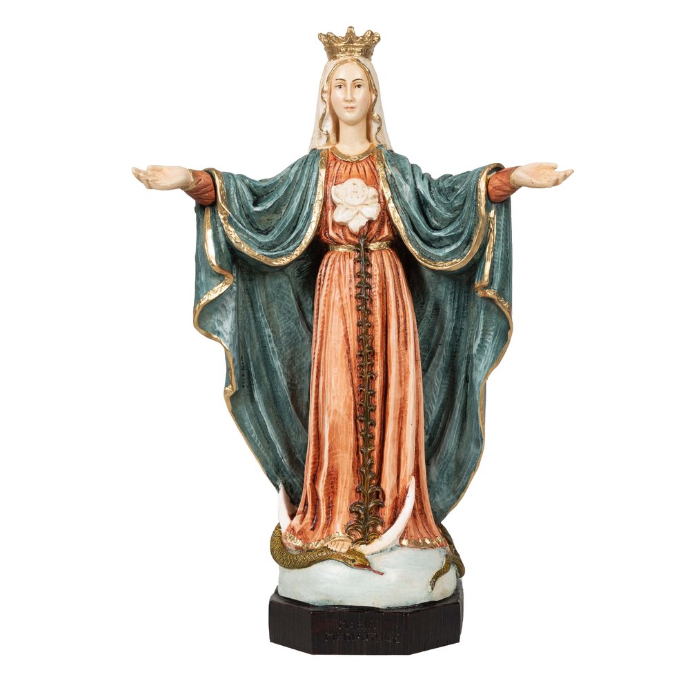 Italian Mary Mediatrix of All Graces Statue - 12.5 "