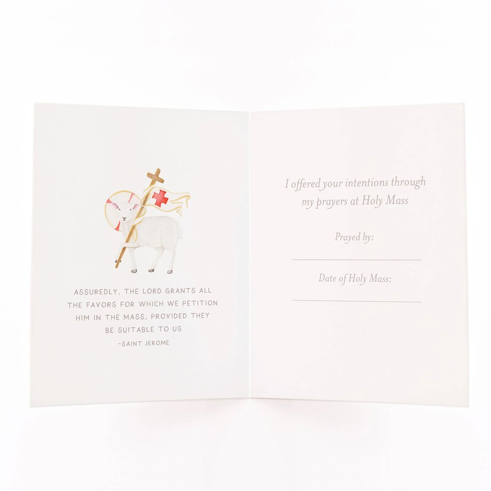 I Prayed for You at Mass Eucharist Greeting Cards (Variety 4 Pack)