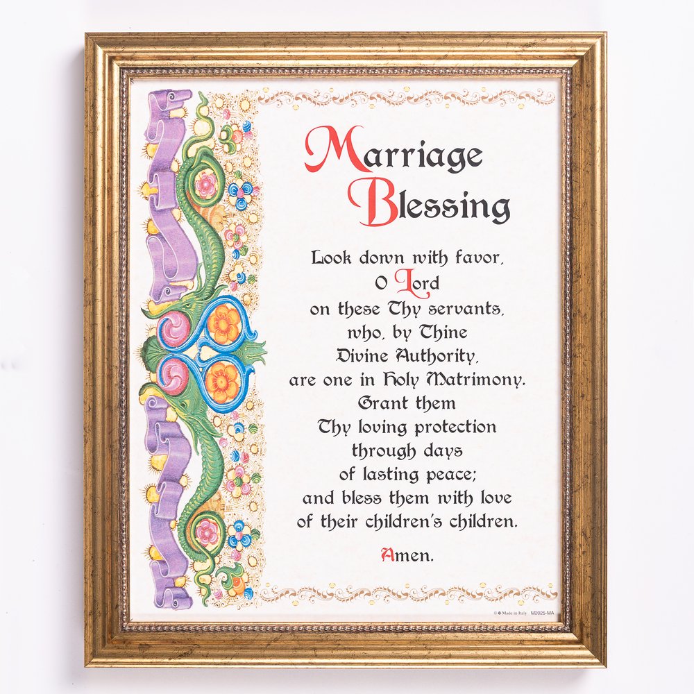 Parchment Style Magnificat Prayer Framed Print - 8" x 10"