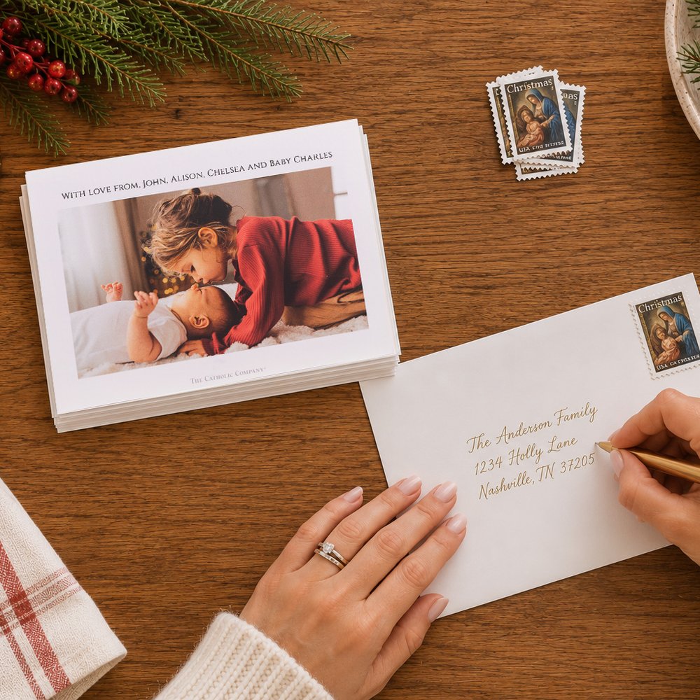 Personalized Gloria in Excelsis Deo Photo Christmas Cards