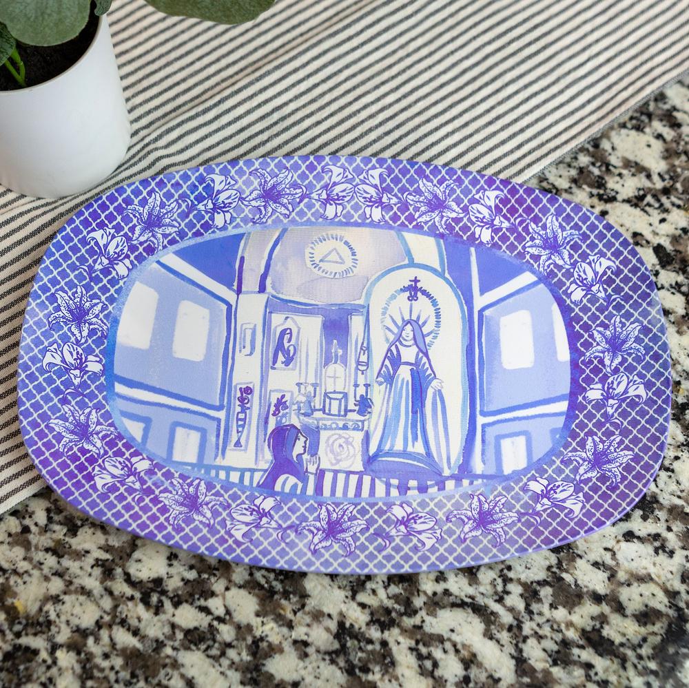 Miraculous Medal Handmade Platter