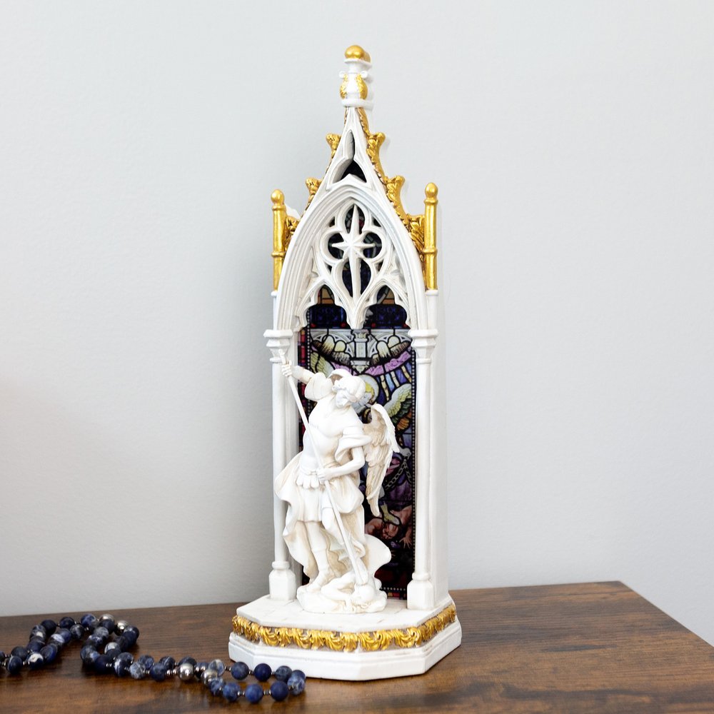 LED St. Michael Shrine - 11.75"
