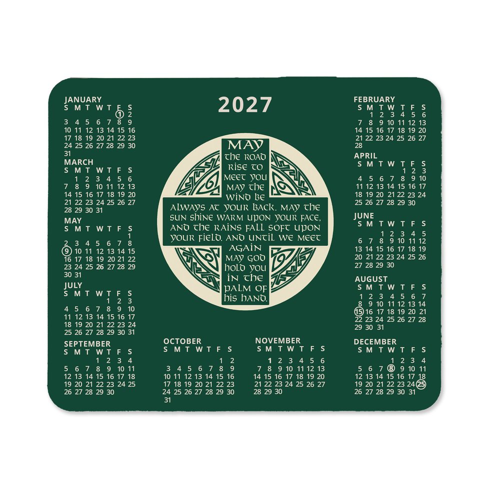 Irish Blessing 2027 Calendar Mousepad