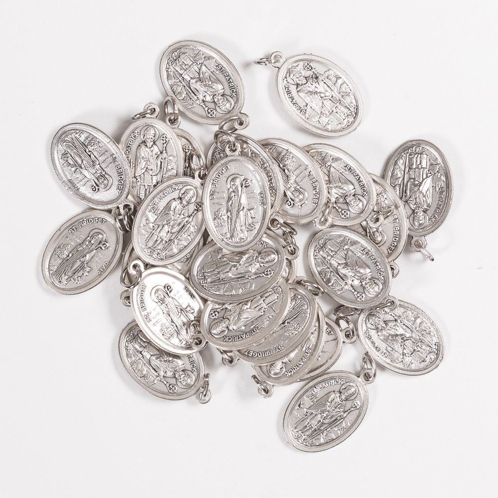 St. Patrick & St. Bridget Two-Sided Medal - Bulk Pack of 25