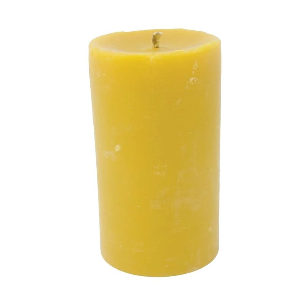 Hand-Poured Beeswax Pillar Votive Candle