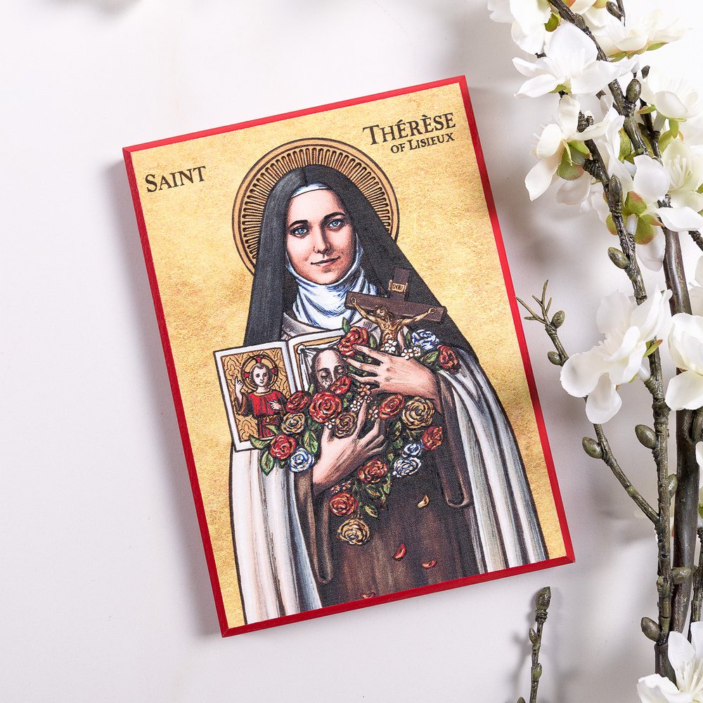 St. Therese of Lisieux Modern Icon Plaque - 5" x 7"