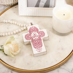Personalized Sacred Heart Filigree Home Blessing Cross