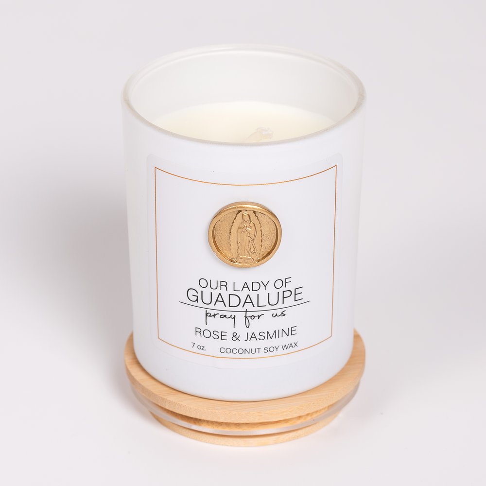 Our Lady of Guadalupe Candle - Rose & Jasmine