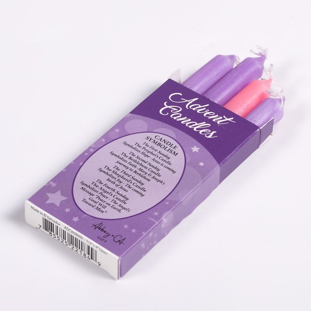 Mini Advent Taper Candles - Set of 4