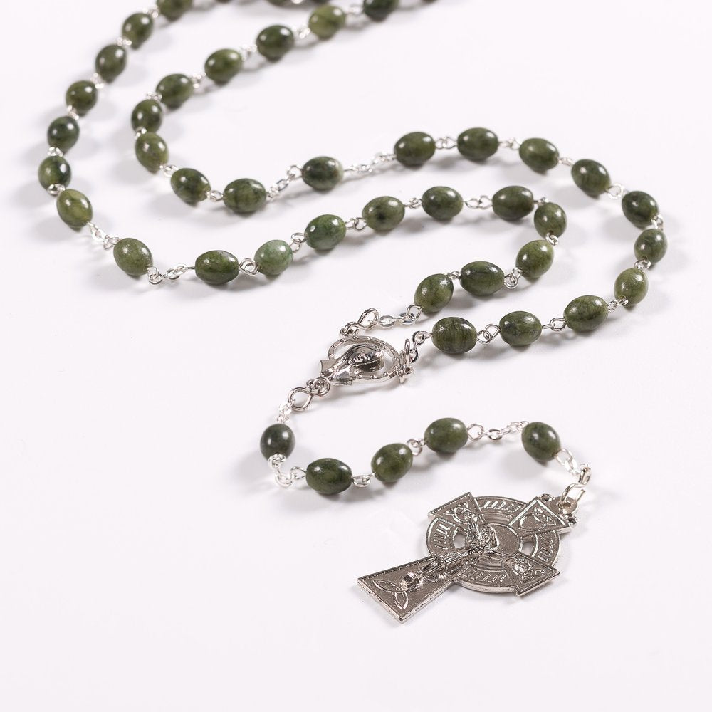 Connemara Marble Oval Bead Rosary