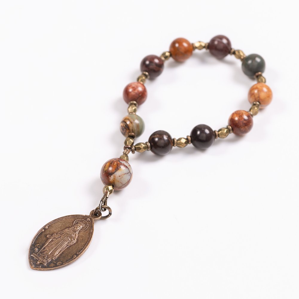 St. Dymphna Anxiety/Depression Decade Rosary with Card
