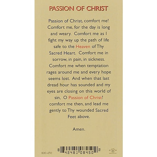 Passion of Christ - Sacred Heart of Jesus - Prayer Card