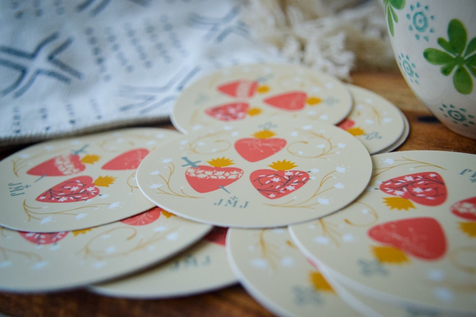 JMJ Three Hearts Vinyl Sticker