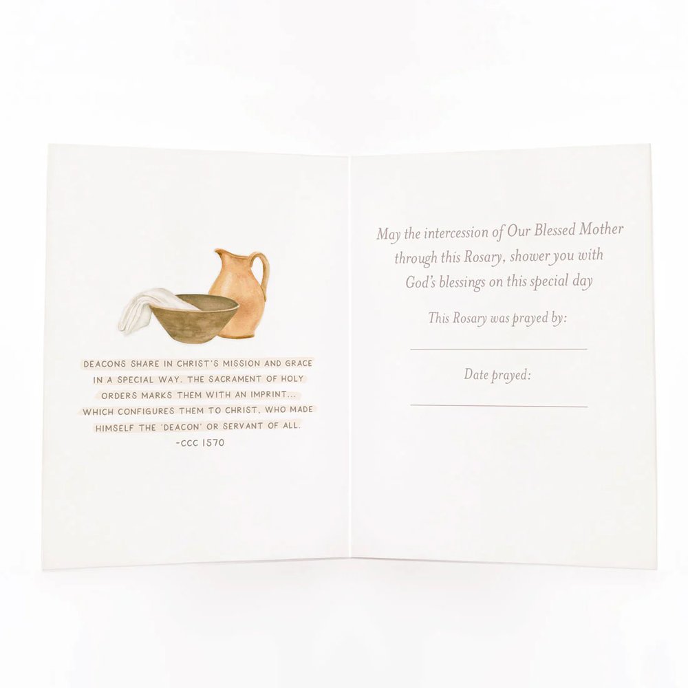 I Prayed a Rosary for Your Diaconate Ordination Greeting Card
