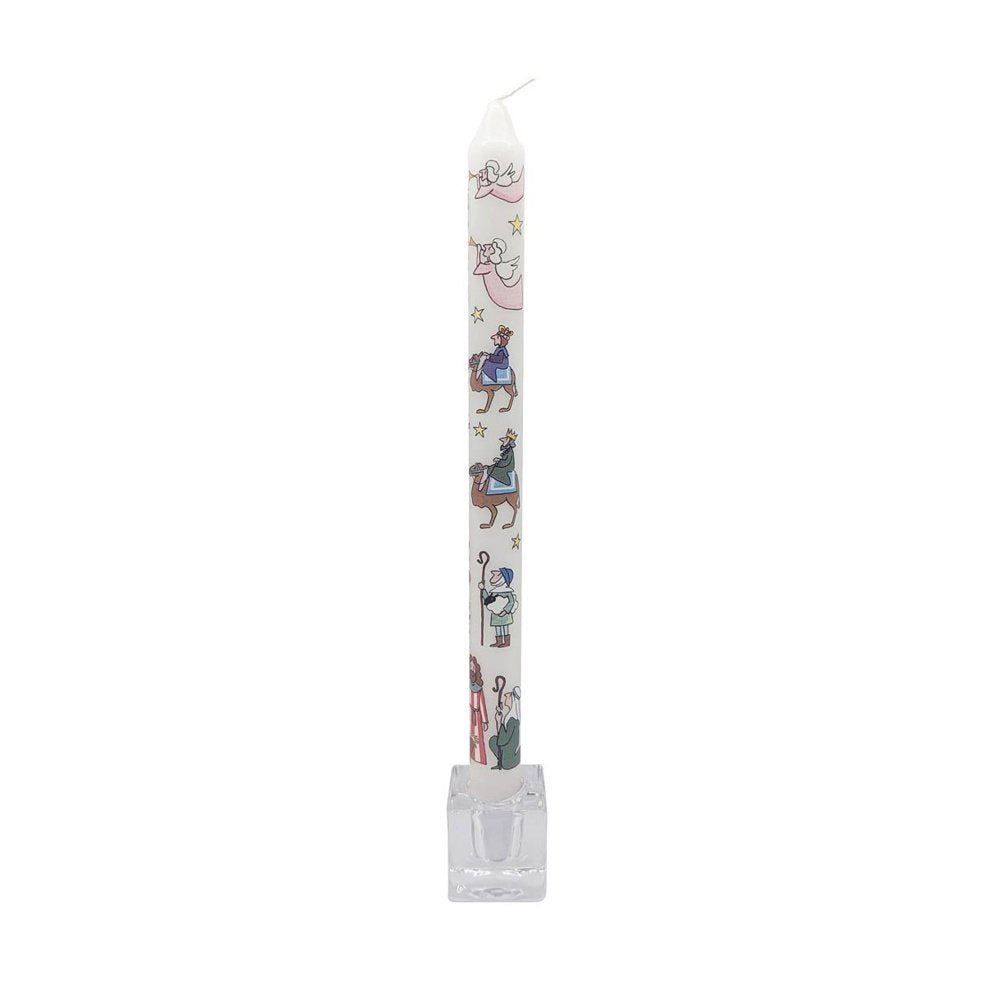 Nativity Illustrated Advent Taper Candle