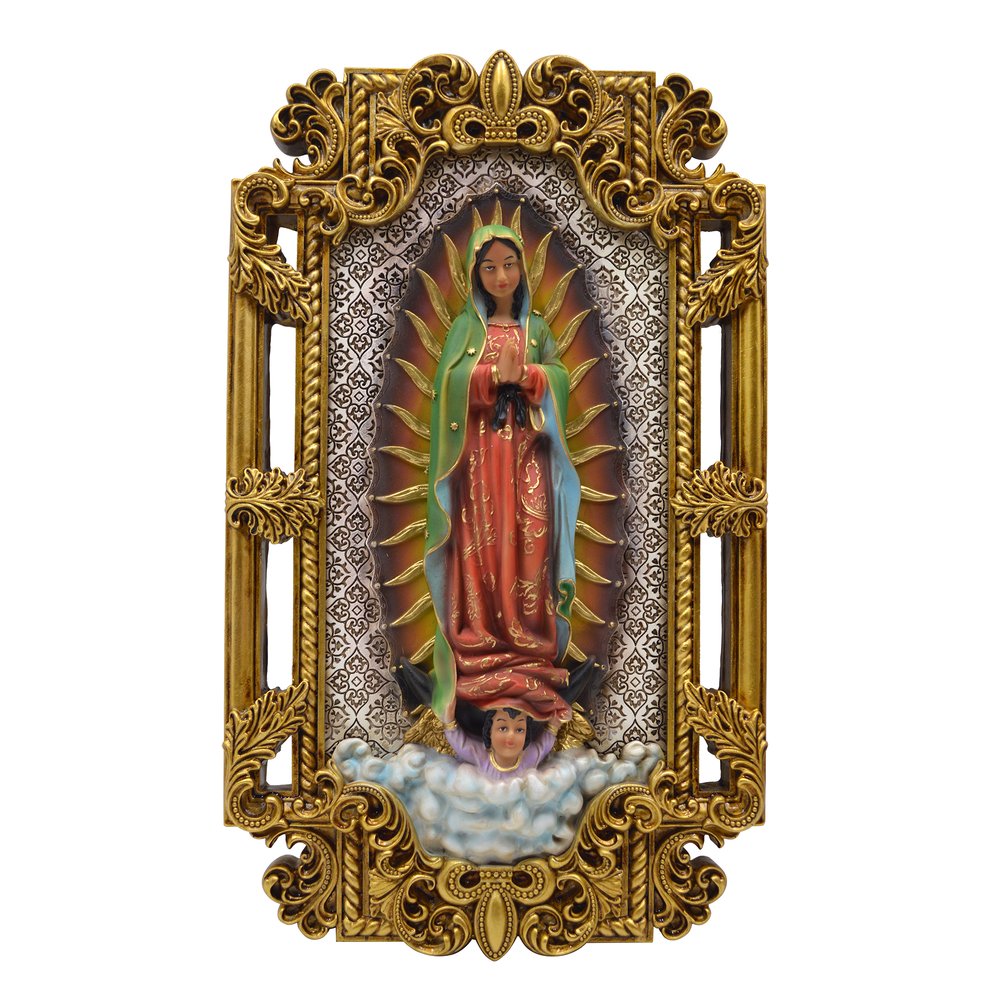 Our Lady of Guadalupe Ornate Medallion Wall Plaque