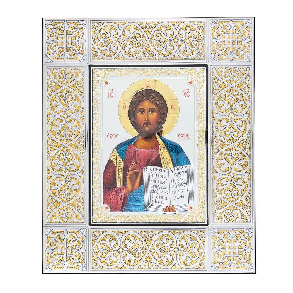 Christ Pantocrator Icon on Glass
