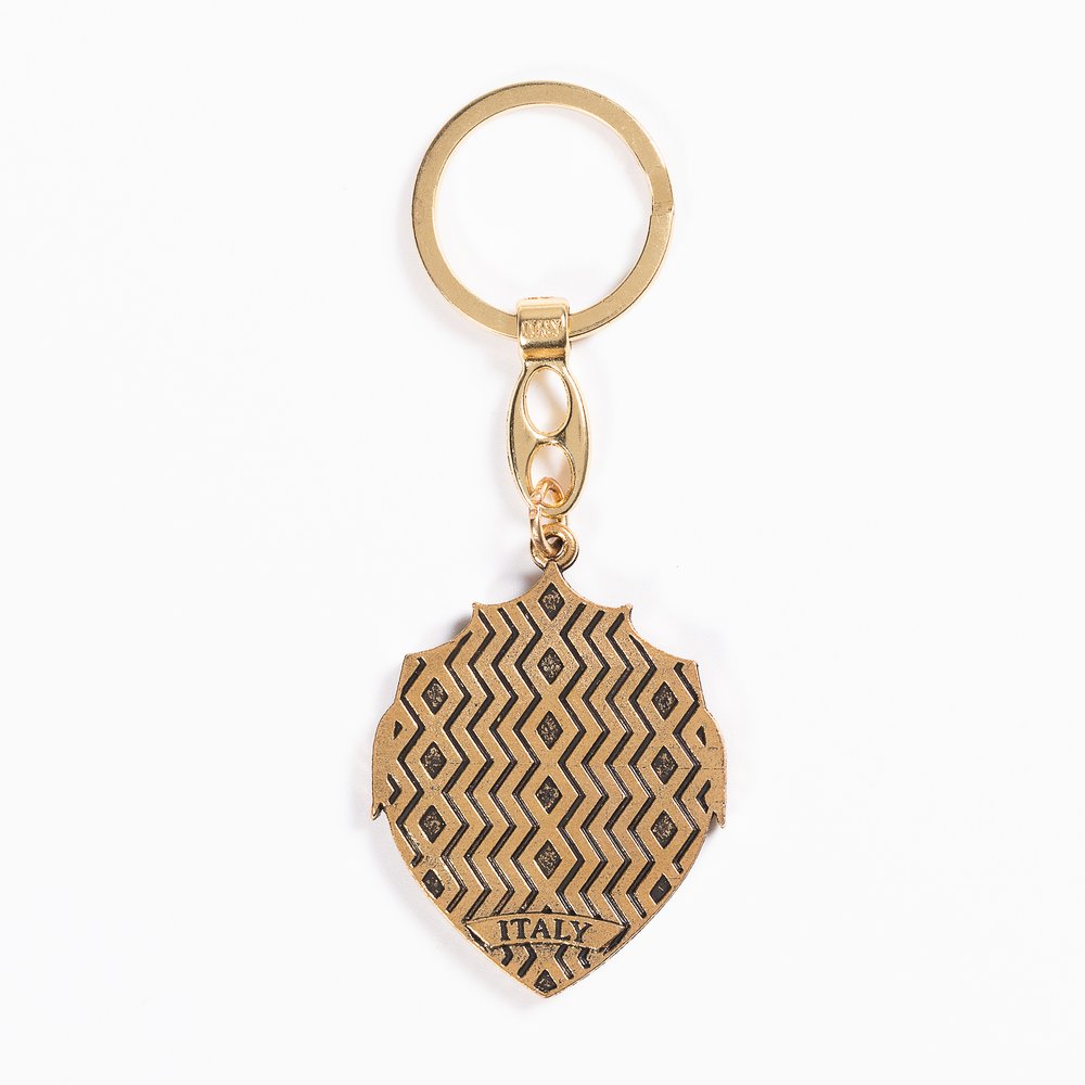 Gold Immaculate Heart with Angels Key Ring
