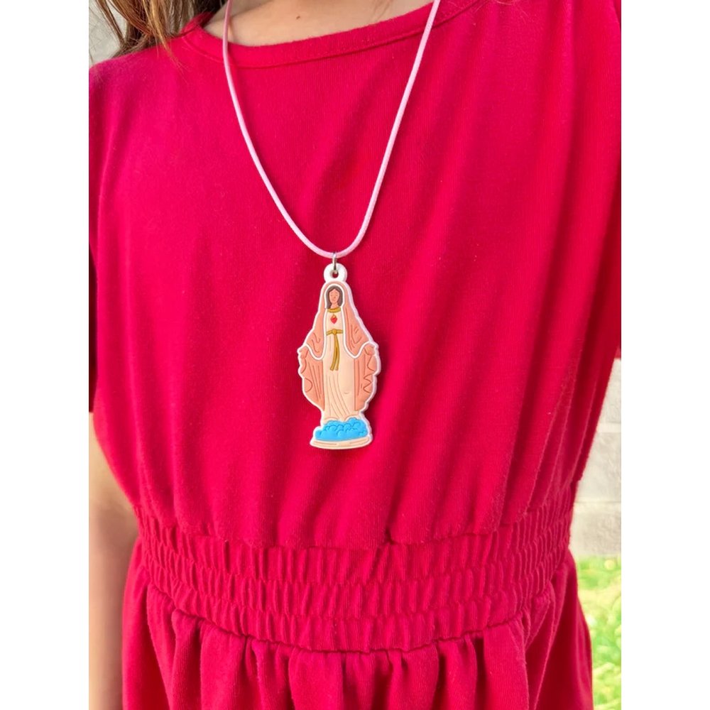 Children's Corded Mary Necklace