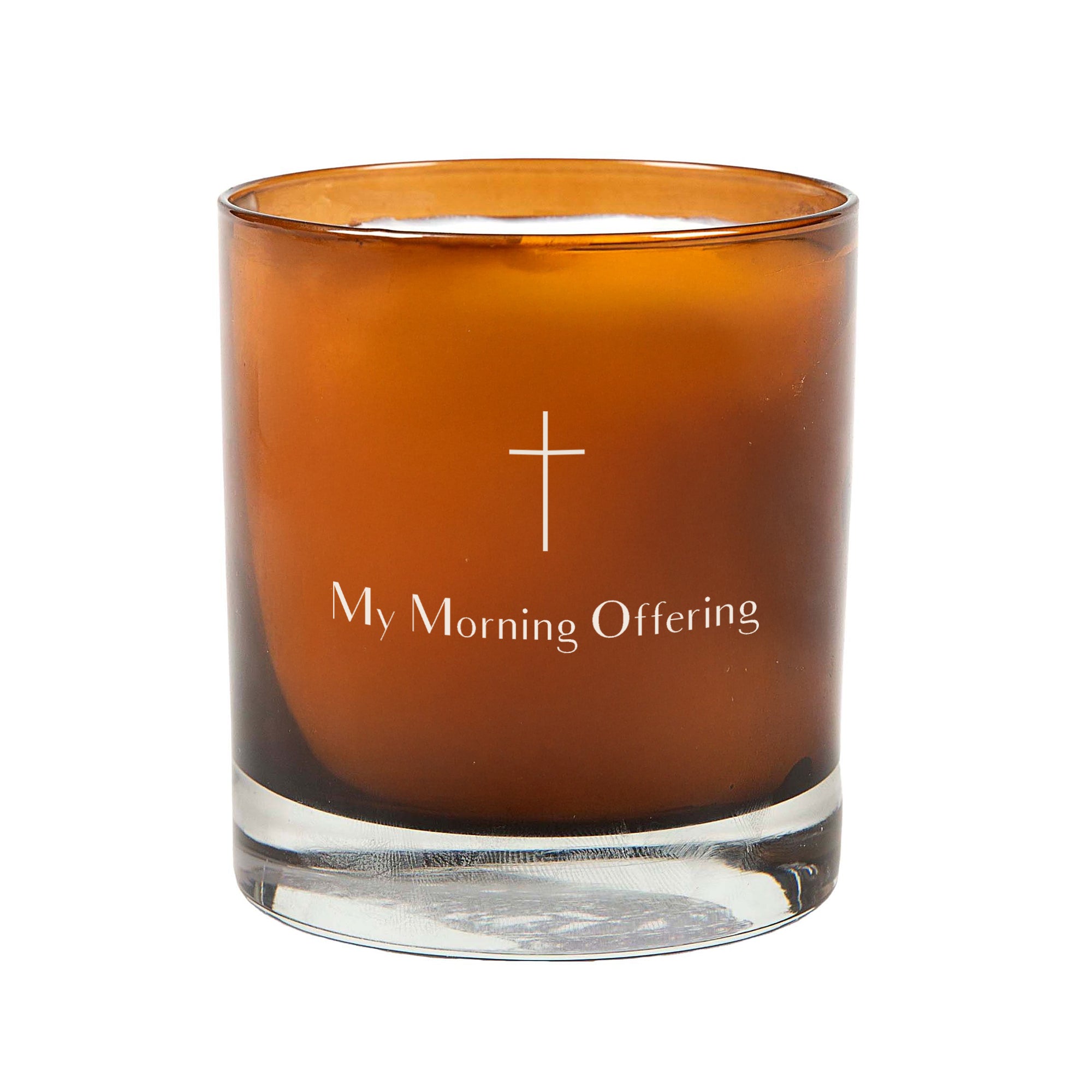 Amber Glass Morning Offering Candle