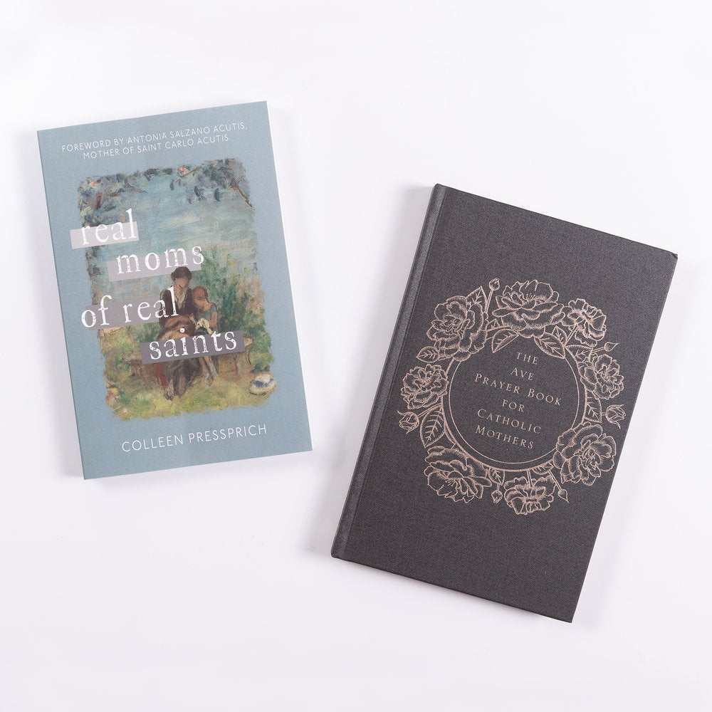 Real Moms of Real Saints & The Ave Prayer Book for Catholic Mothers Book Set