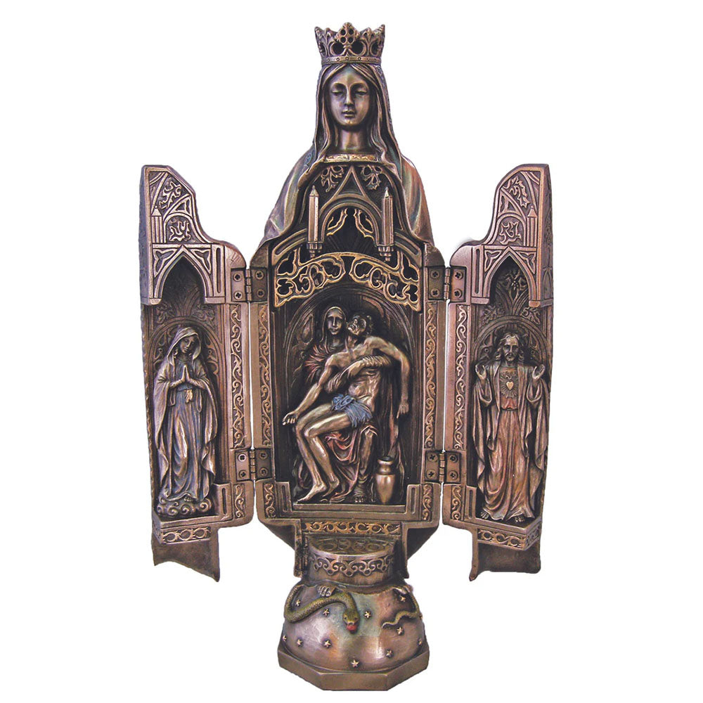 Our Lady of Grace Veronese Triptych 11"